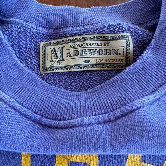 LIKE NEW - MadeWorn Queen Tour '75 Shrunken Sweatshirt in Plum Purple - Picture 6 of 7